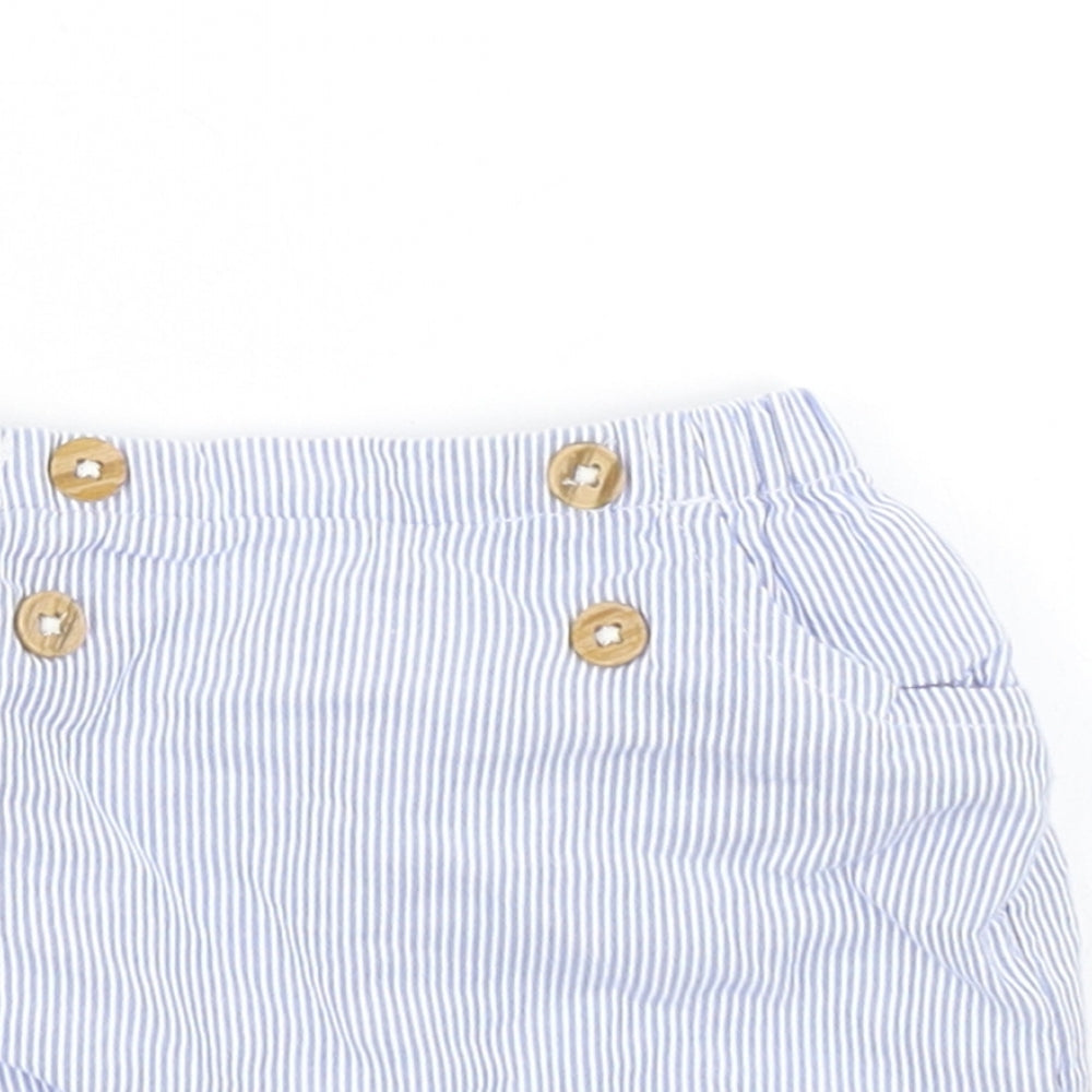 TU Boys Blue Striped  Cropped Trousers Size 0-3 Months