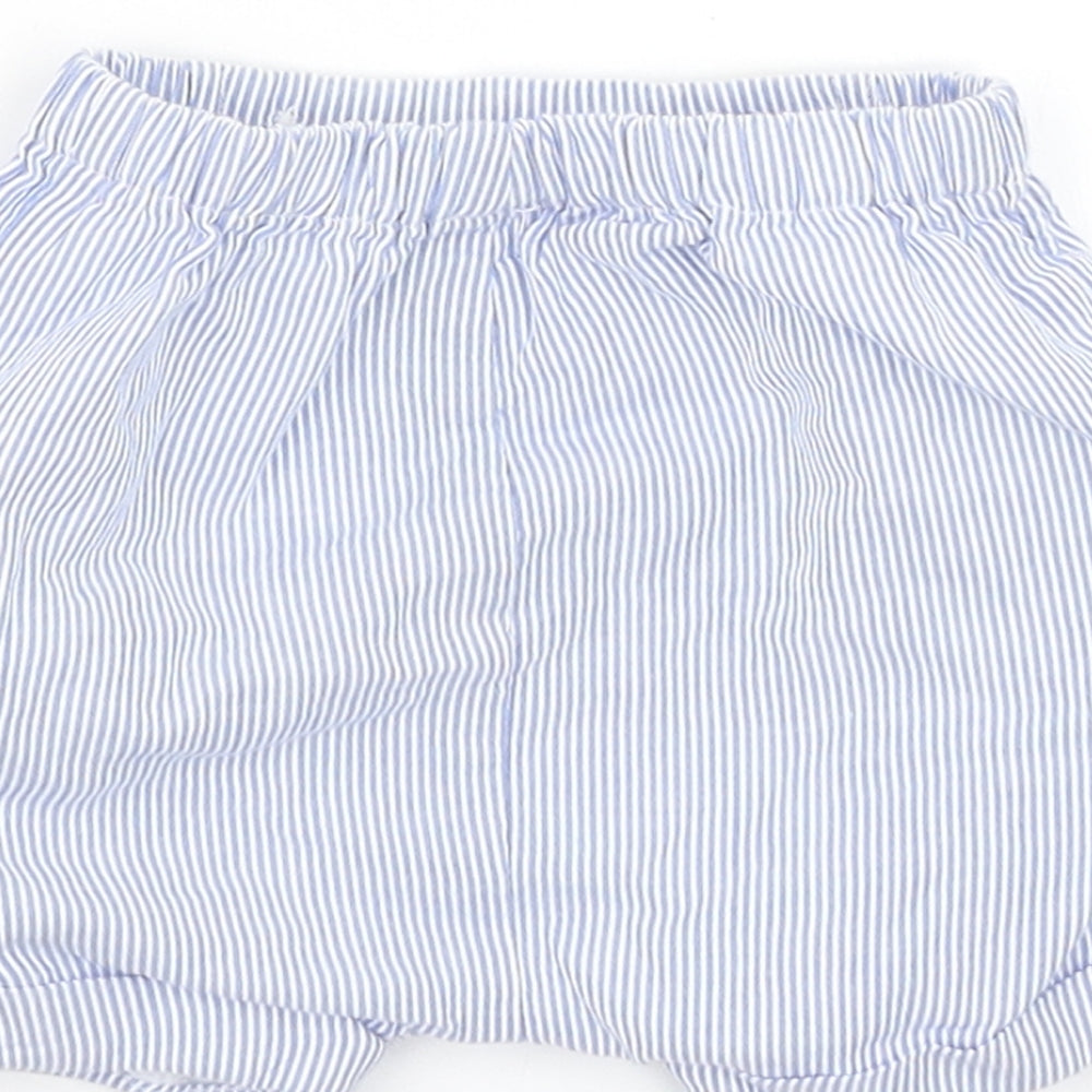TU Boys Blue Striped  Cropped Trousers Size 0-3 Months