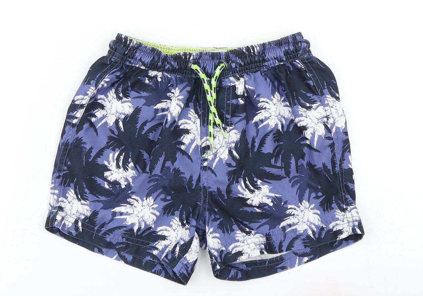Matalan Boys Blue Floral  Sweat Shorts Size 5 Years