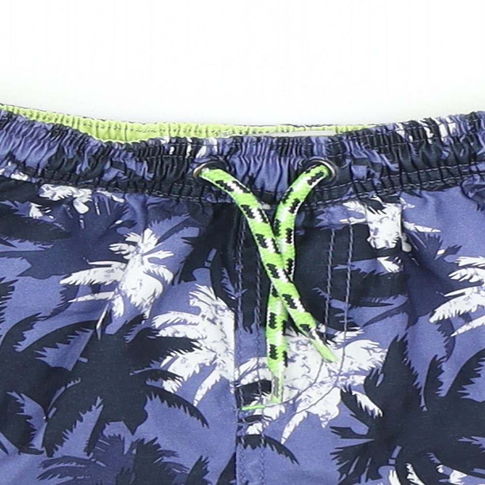 Matalan Boys Blue Floral  Sweat Shorts Size 5 Years