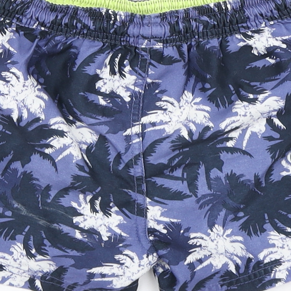 Matalan Boys Blue Floral  Sweat Shorts Size 5 Years