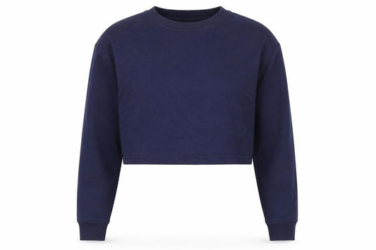 Missguided Womens Blue   Pullover Sweatshirt Size 8  - Cropped