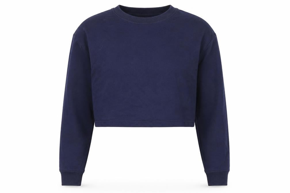 Missguided Womens Blue   Pullover Sweatshirt Size 8  - Cropped