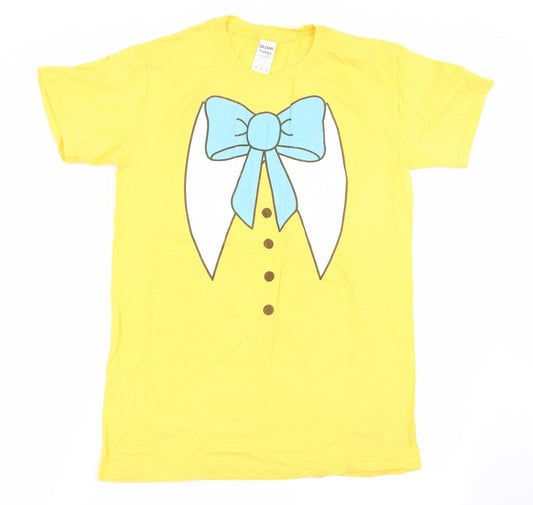 gidan Womens Yellow   Basic T-Shirt Size M