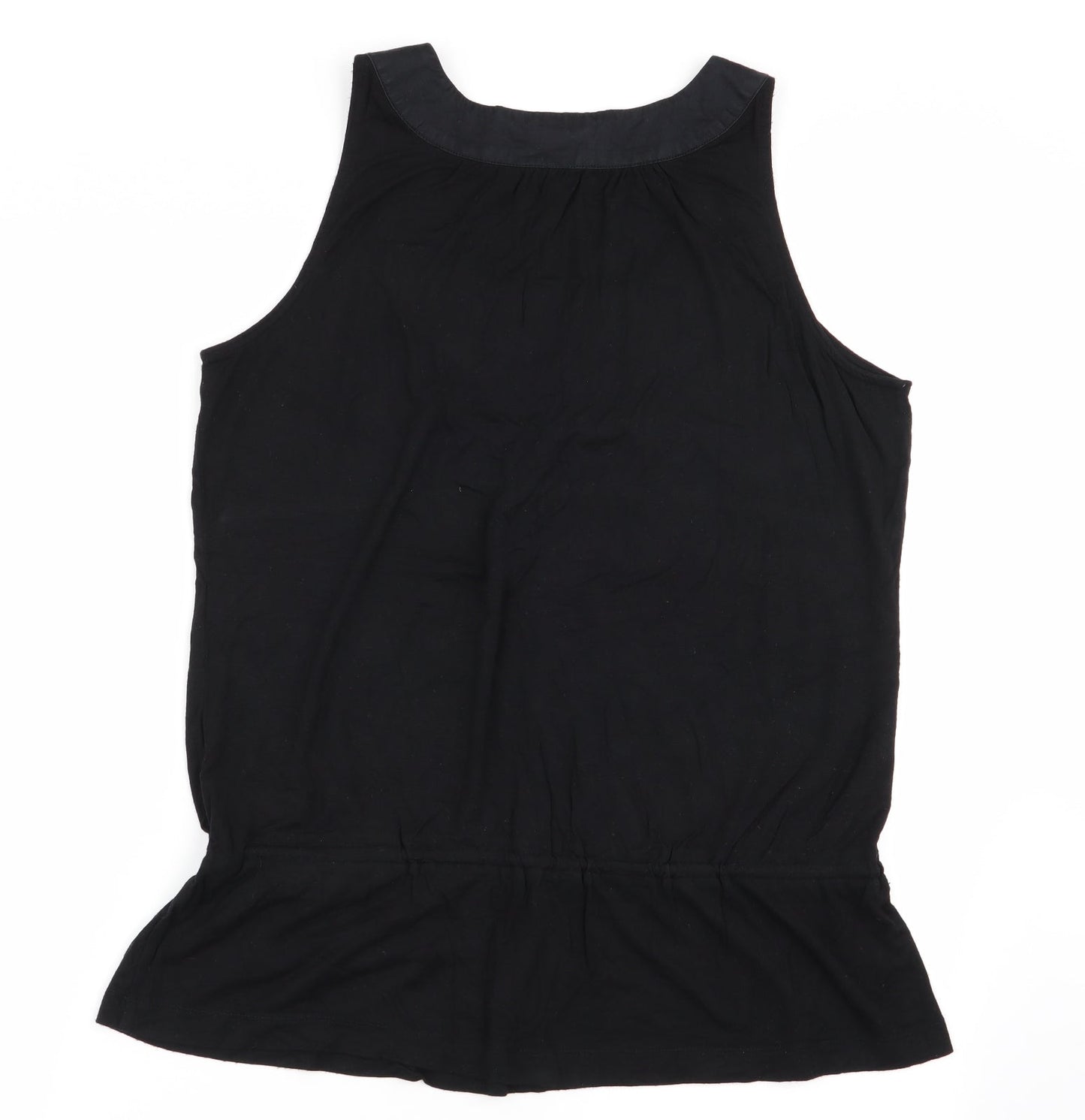 Monsoon Womens Black Geometric  Basic Tank Size 14