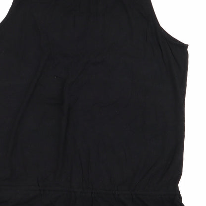 Preloved Monsoon Womens Black Geometric  Basic Tank Size 14 - Label
