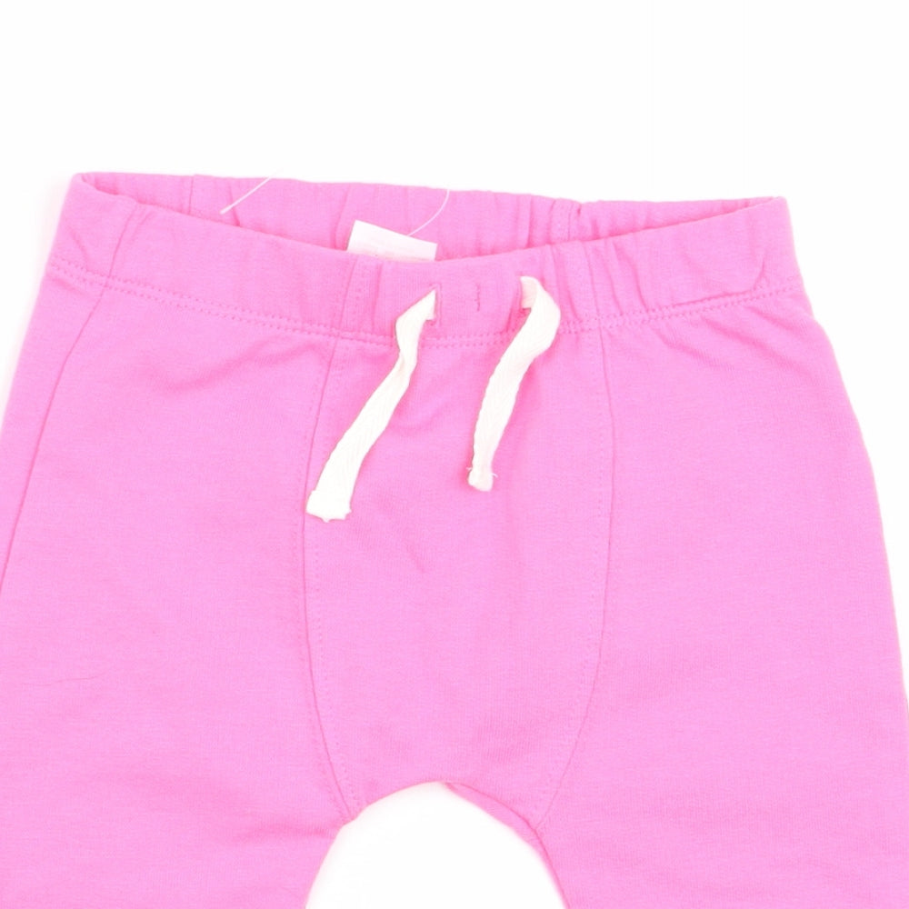 F&F Girls Pink   Capri Trousers Size 3-6 Months  - leggings