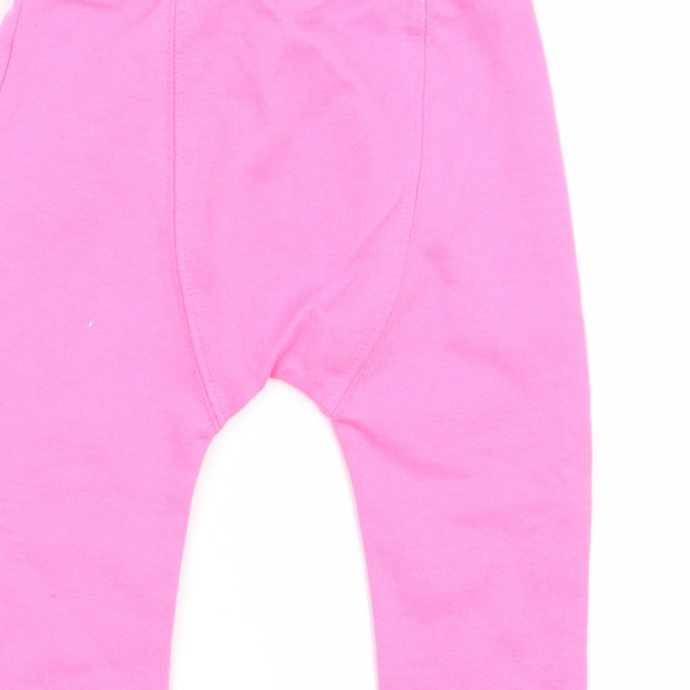 F&F Girls Pink   Capri Trousers Size 3-6 Months  - leggings