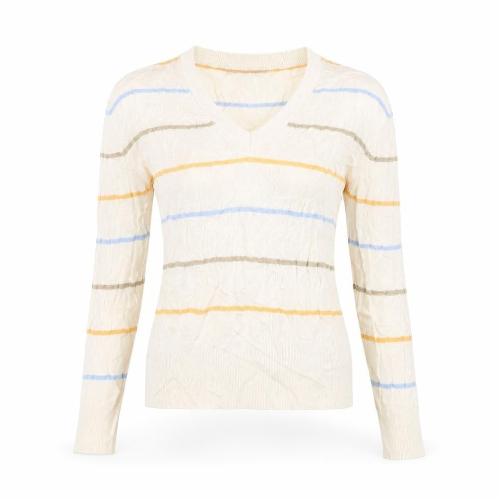 Marks & Spencer Womens Beige Striped  Pullover Jumper Size S