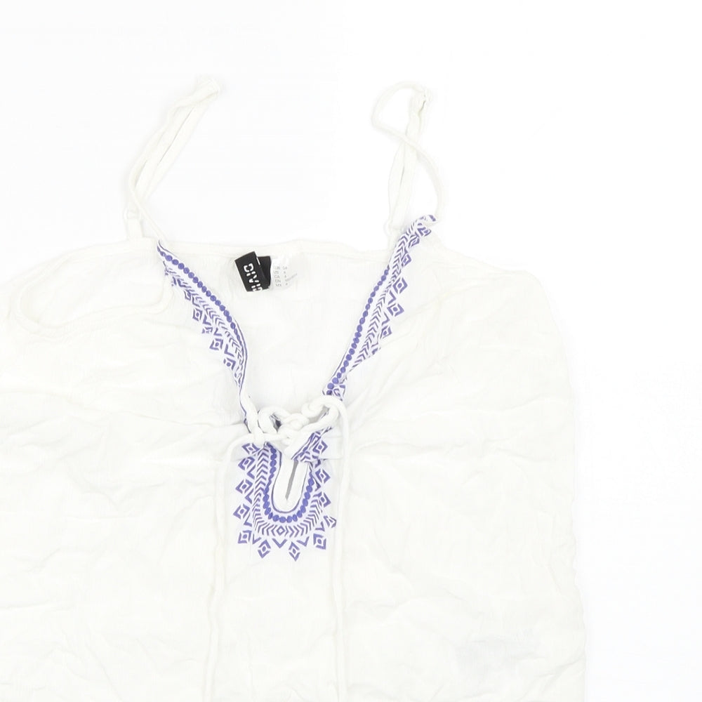 H&M Womens White   Wrap Tank Size 4