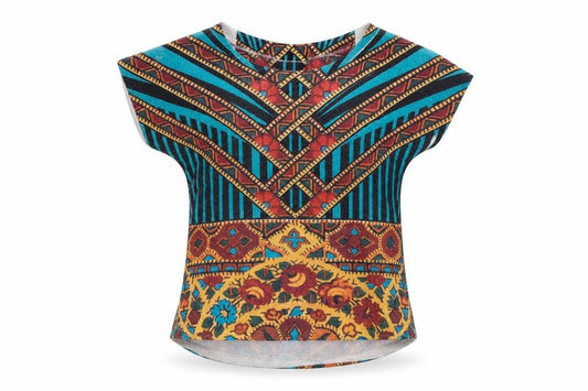 Preworn Womens Multicoloured Geometric  Basic T-Shirt Size L