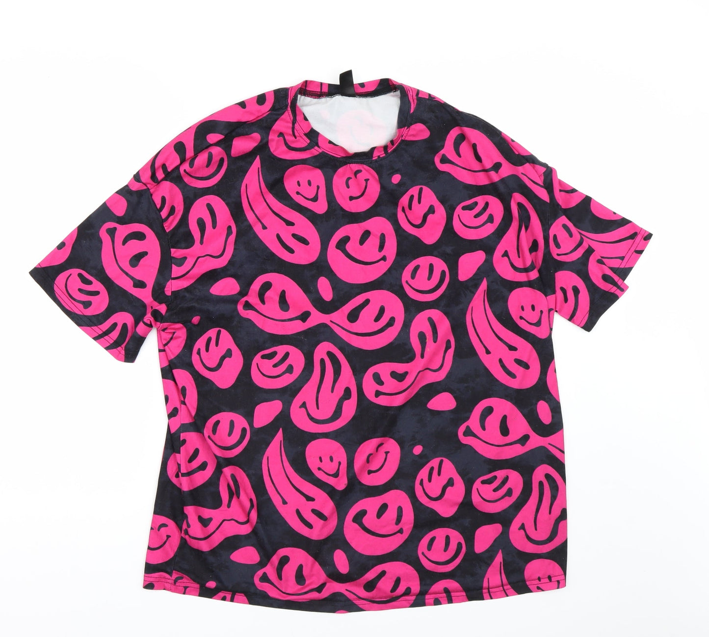 Shien Womens Multicoloured Geometric  Basic T-Shirt Size S
