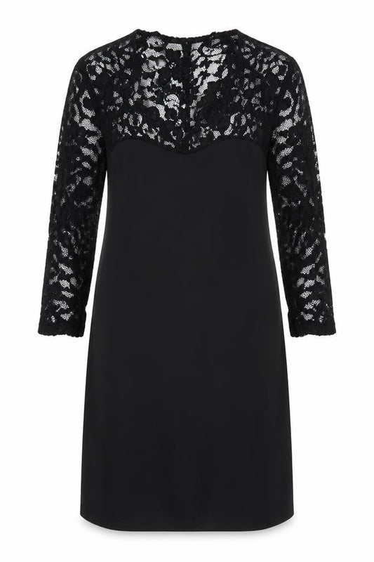Elite99 Womens Black Floral  T-Shirt Dress  Size M