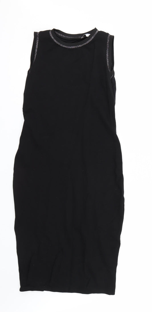 Reserved  Womens Black   Wrap Dress  Size L