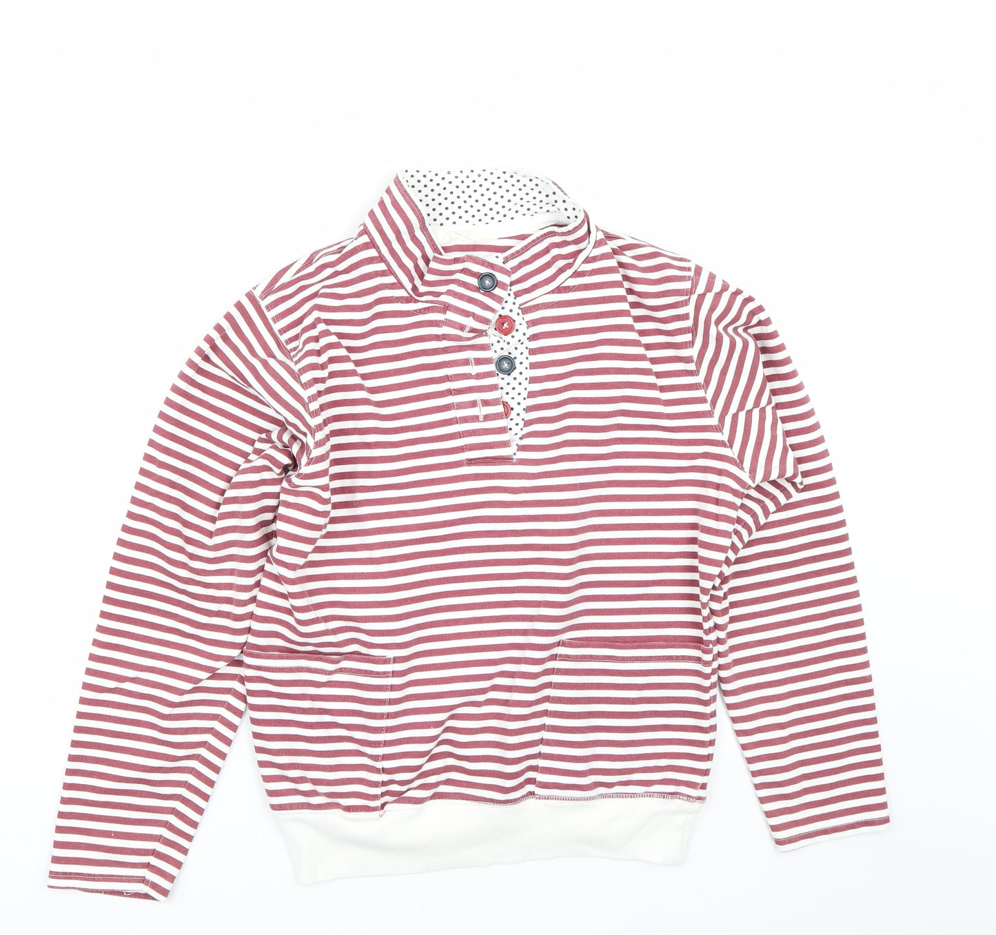 Original Essentials Womens Red Striped  Pullover Jumper Size S