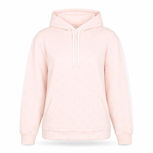 Womens Pink Polka Dot  Pullover Hoodie Size M