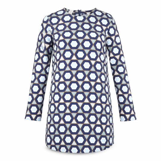 H&M Womens Blue Geometric  T-Shirt Dress  Size S