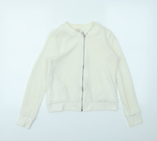 River Island Womens Ivory   Full Zip Jumper Size 8