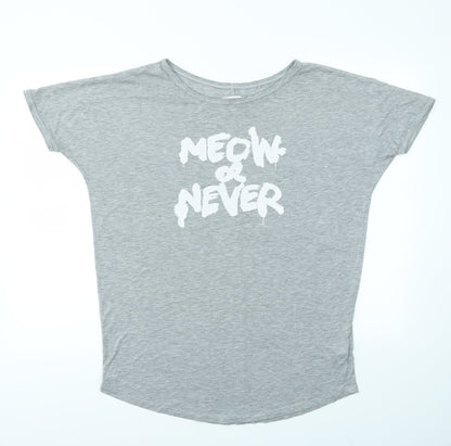 Next Womens Grey   Basic T-Shirt Size 8