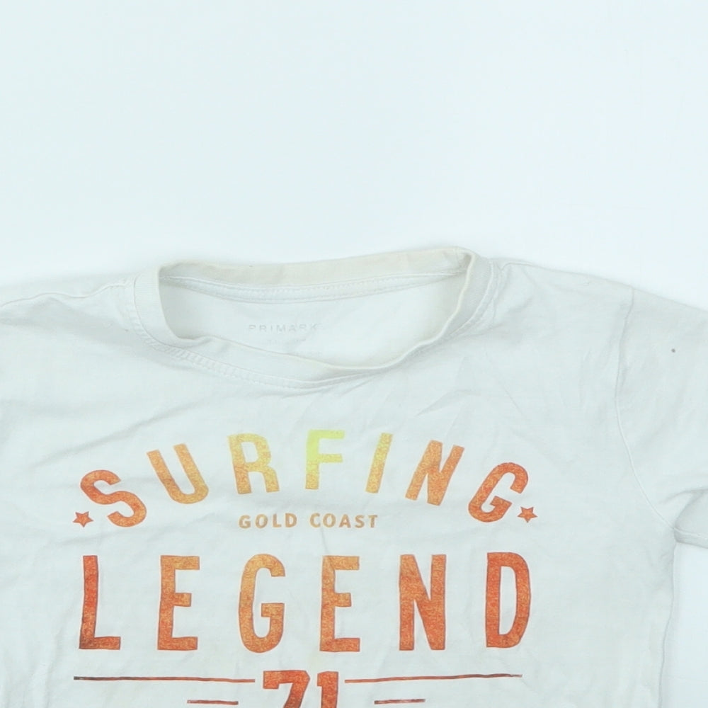 Primark Boys White   Basic T-Shirt Size 3-4 Years