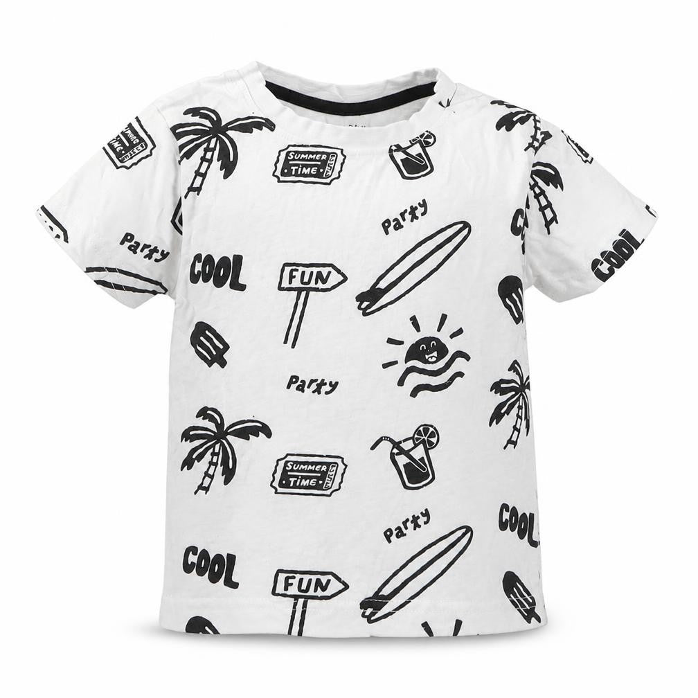 Primark Boys Multicoloured Geometric  Basic T-Shirt Size 18-24 Months