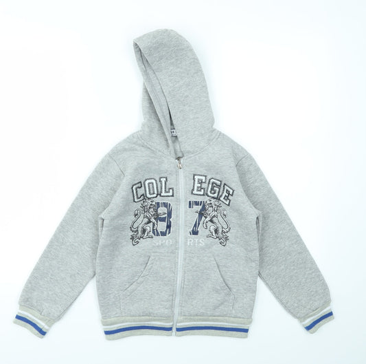 BLUE MOON  Boys Grey   Full Zip Sweatshirt Size 8 Years