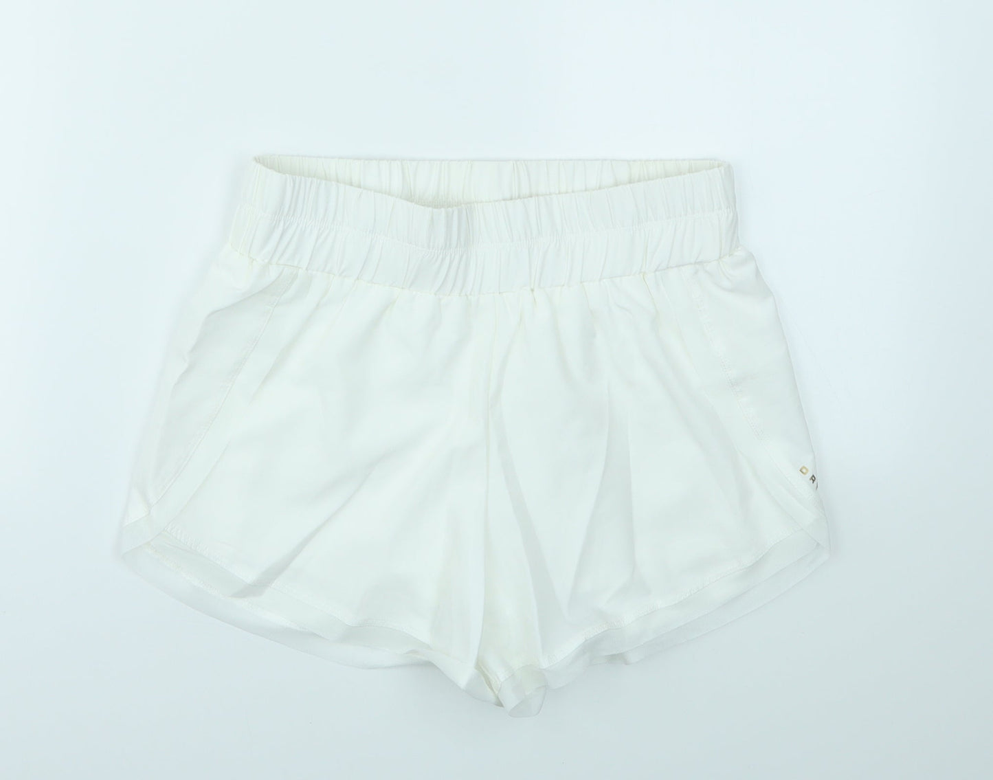 Preworn Womens White   Cut-Off Shorts Size M - stretch waistband