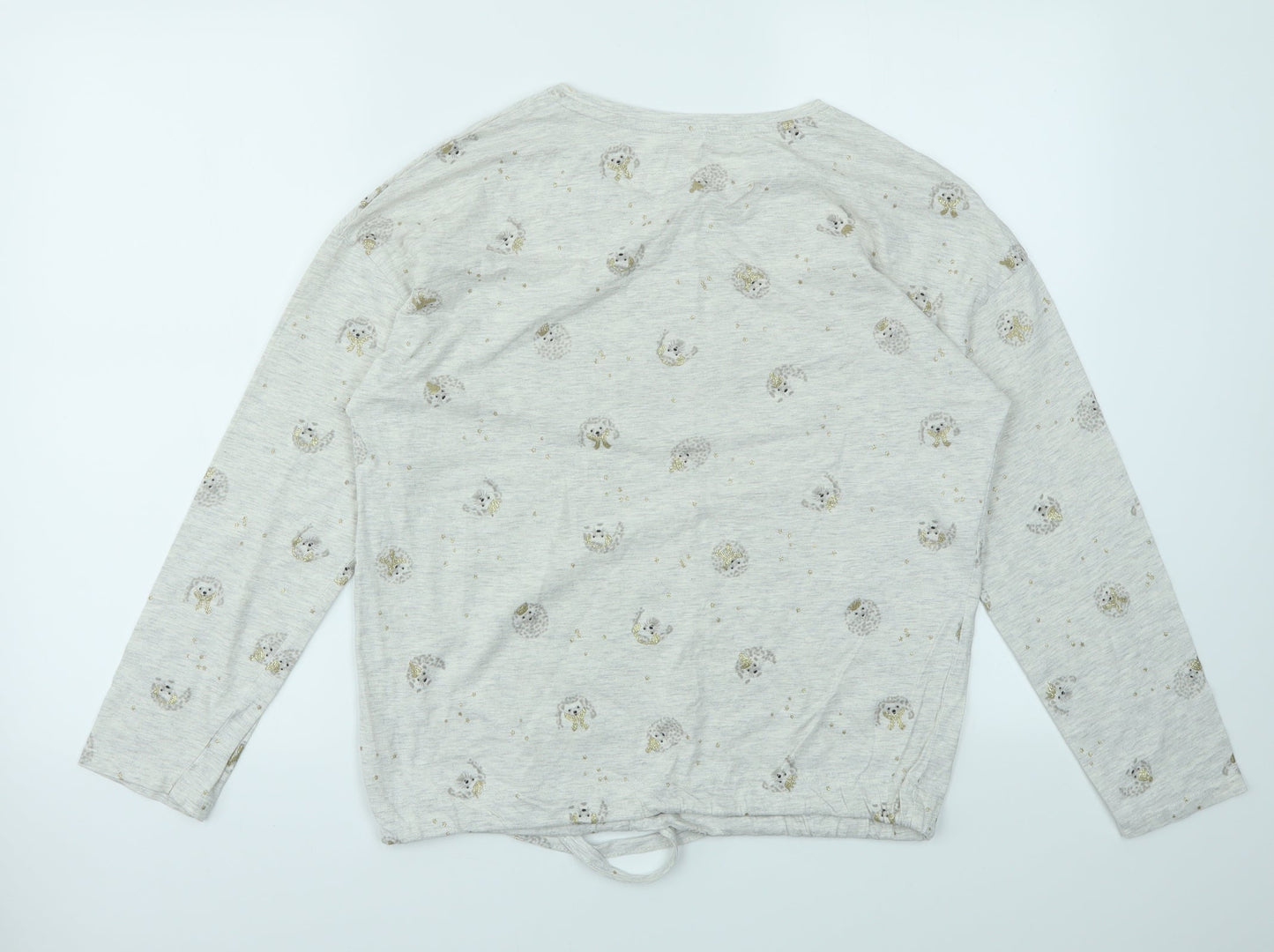 George Womens Ivory Animal Print  Top Pyjama Top Size 8