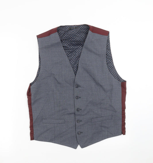 Marks and Spencer Mens Blue   Jacket Suit Waistcoat Size M