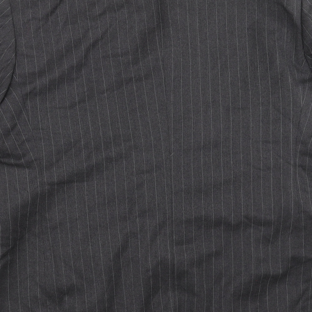 Mr Harry Mens Grey Striped  Jacket Suit Jacket Size 46