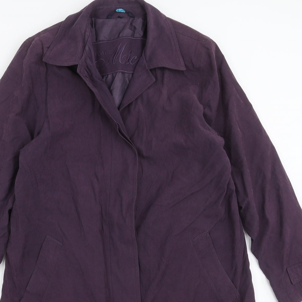 NuAge Womens Purple   Jacket Coat Size 10