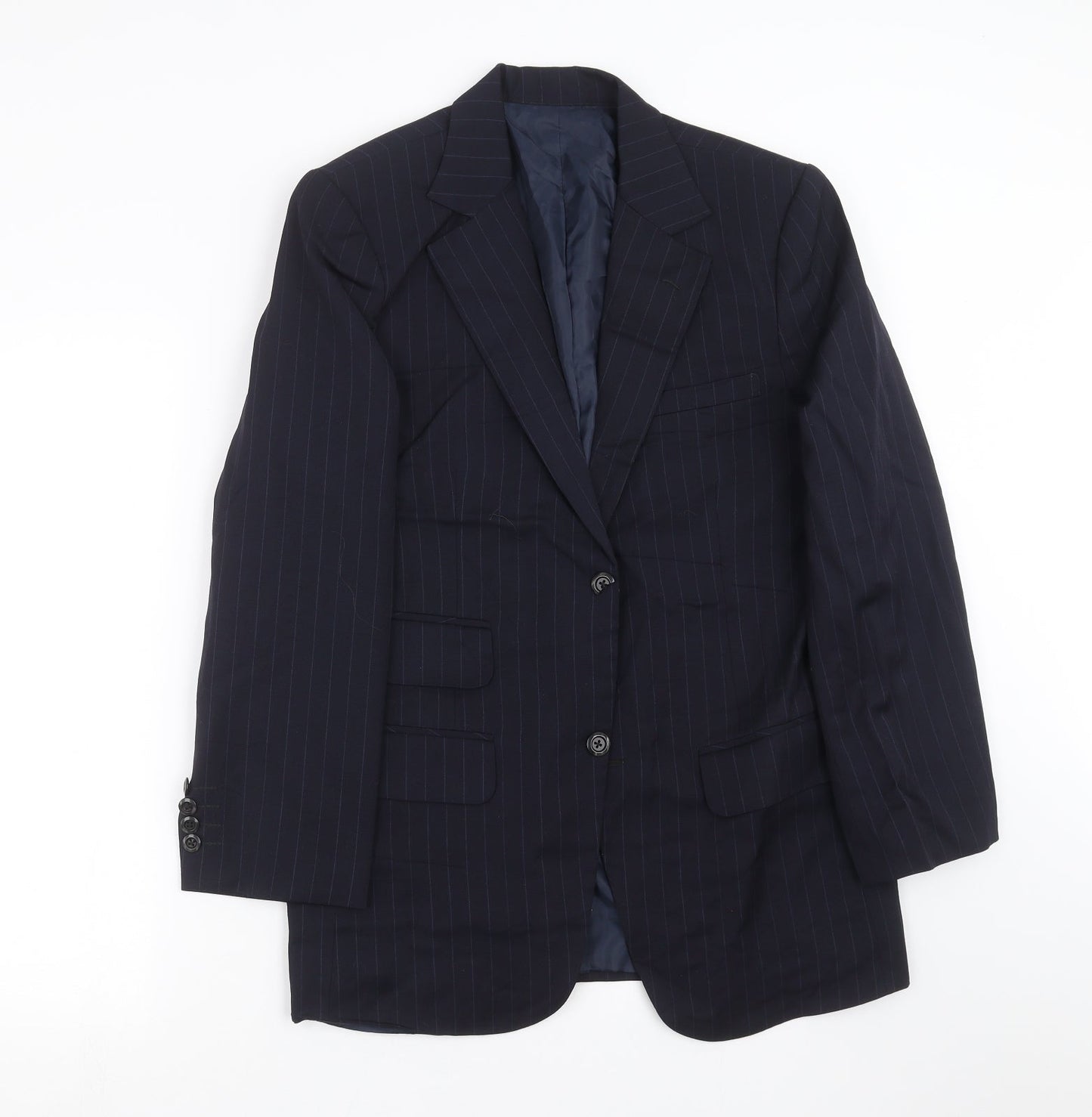 van hieu Mens Blue Striped  Jacket Suit Jacket Size 40