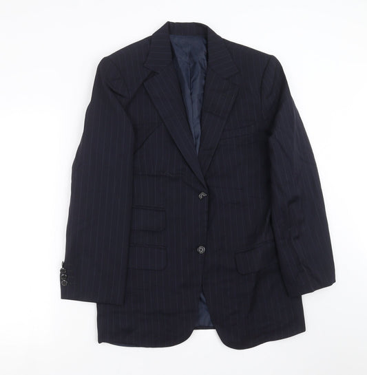 van hieu Mens Blue Striped  Jacket Suit Jacket Size 40