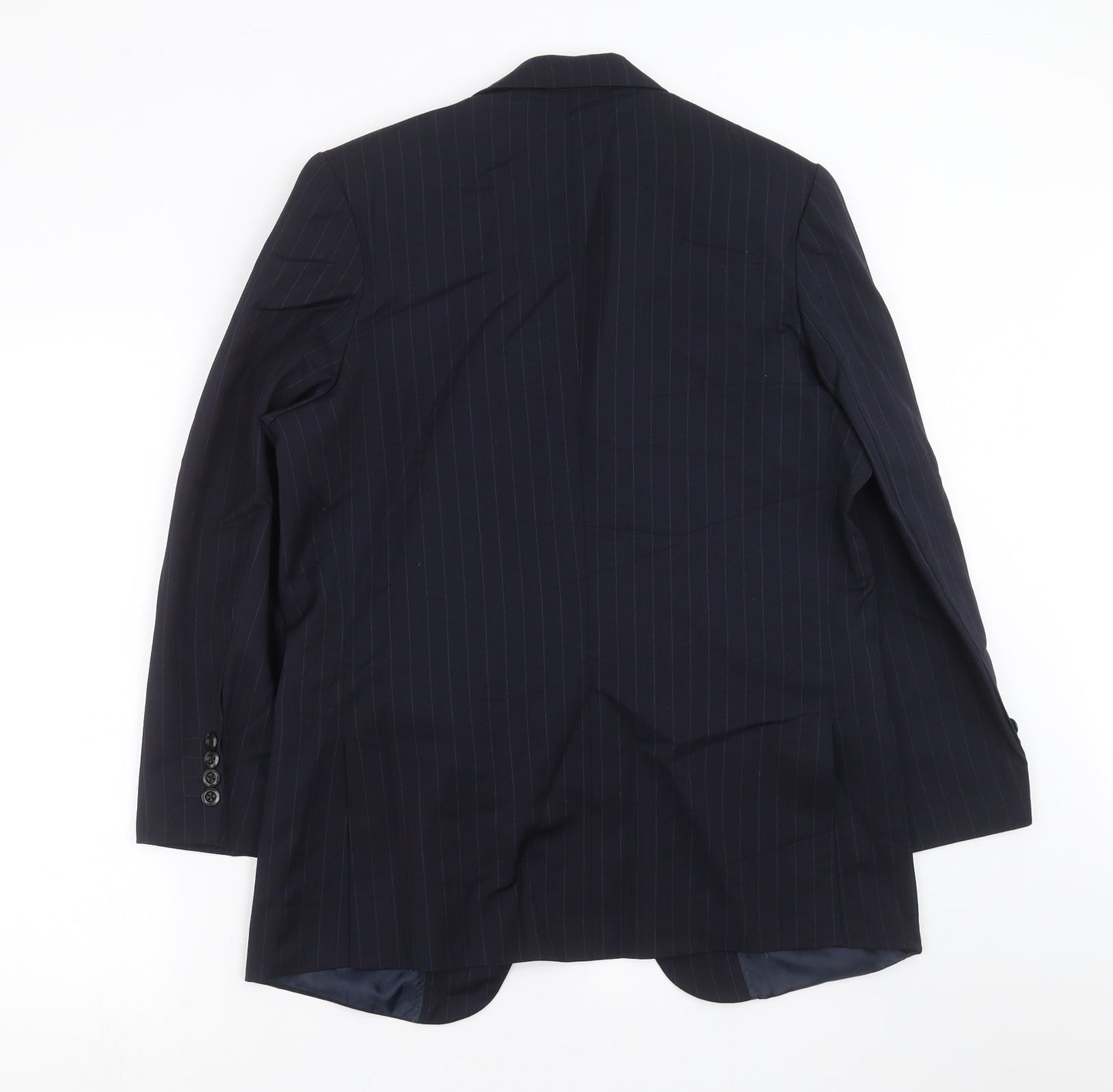 van hieu Mens Blue Striped  Jacket Suit Jacket Size 40