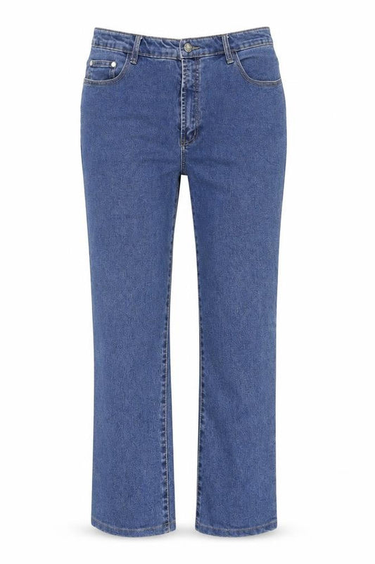 YIFAN Womens Blue  Denim Straight Jeans Size 35 in L25 in