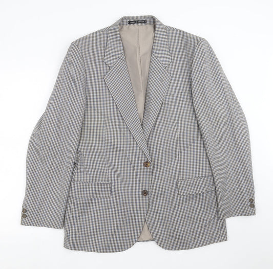 Dunn & Co Mens Blue Check  Jacket Suit Jacket Size 42