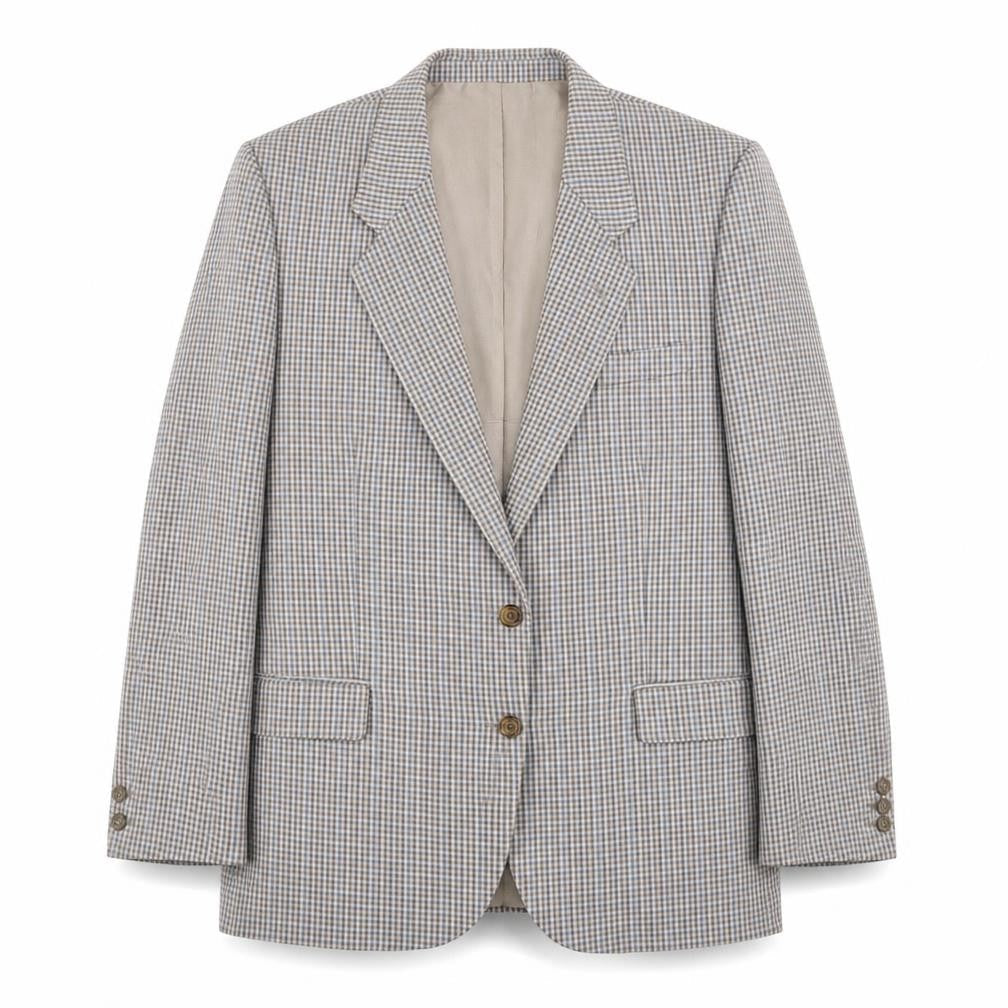 Dunn & Co Mens Blue Check  Jacket Suit Jacket Size 42