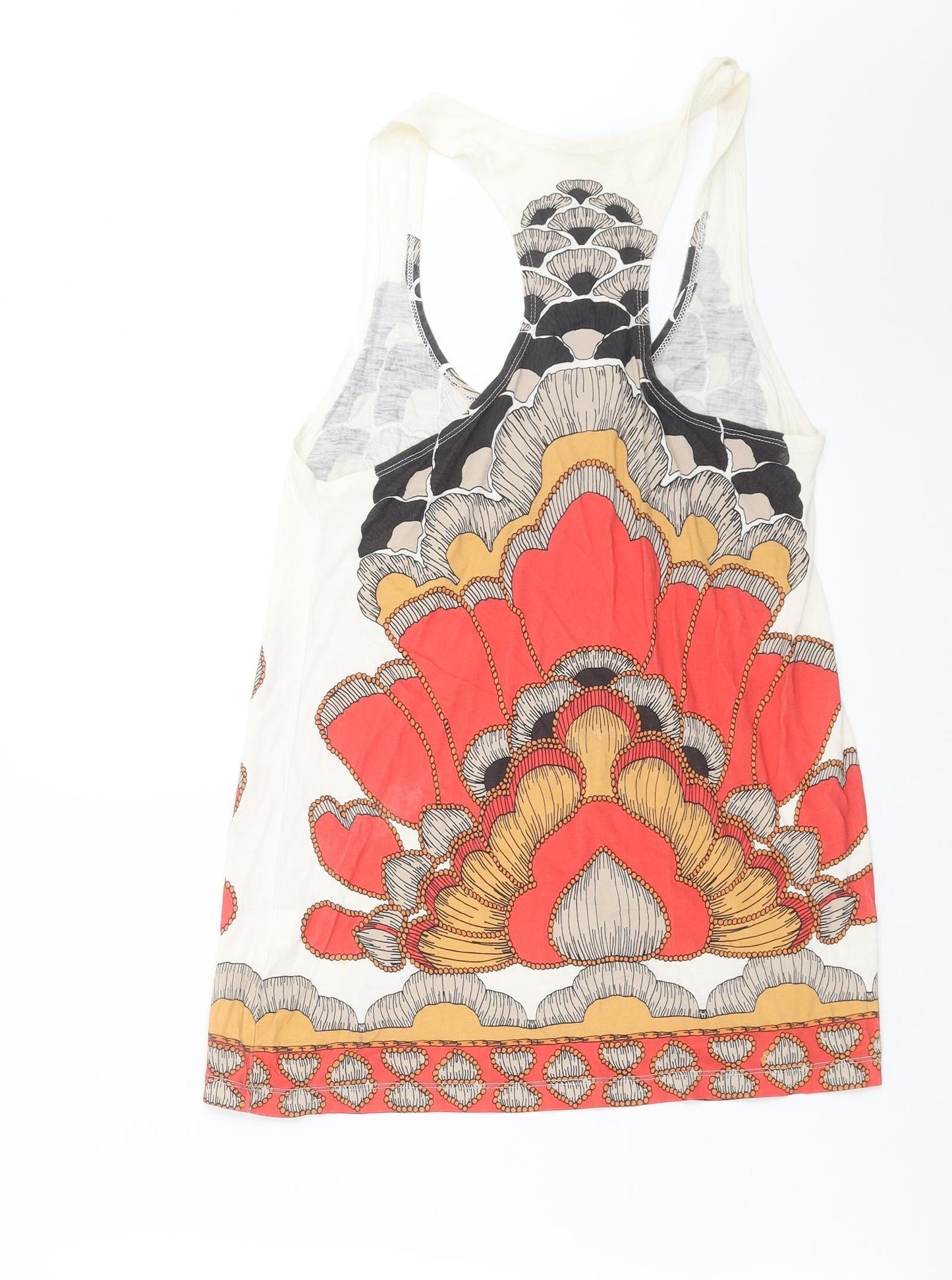Chelsea Girl Womens Ivory Floral  Basic Tank Size 12