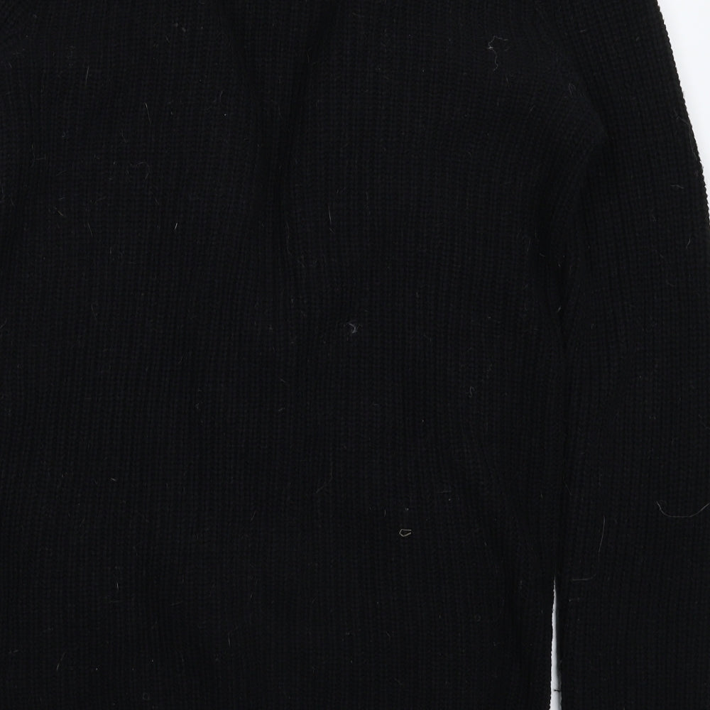 Divided Womens Black  Knit Cardigan Jumper Size 12