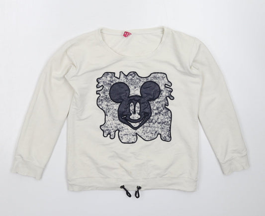 OMR Fashion Womens White   Pullover Sweatshirt Size S