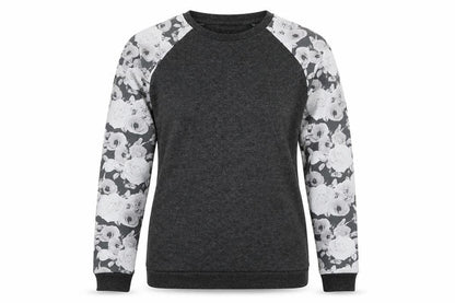 Atmosphere Womens Grey Floral  Basic T-Shirt Size 4