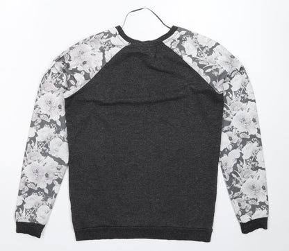 Atmosphere Womens Grey Floral  Basic T-Shirt Size 4