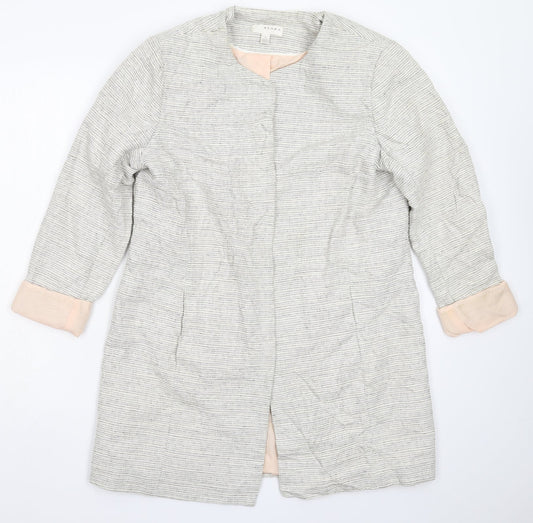 Kenar Womens Grey Striped  Jacket Blazer Size 14