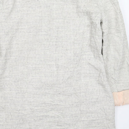 Kenar Womens Grey Striped  Jacket Blazer Size 14