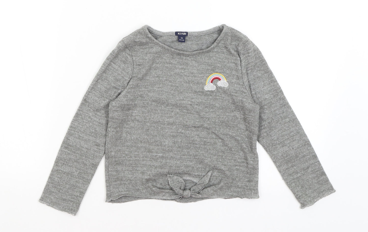 Kiabi Girls Grey   Basic T-Shirt Size 5 Years