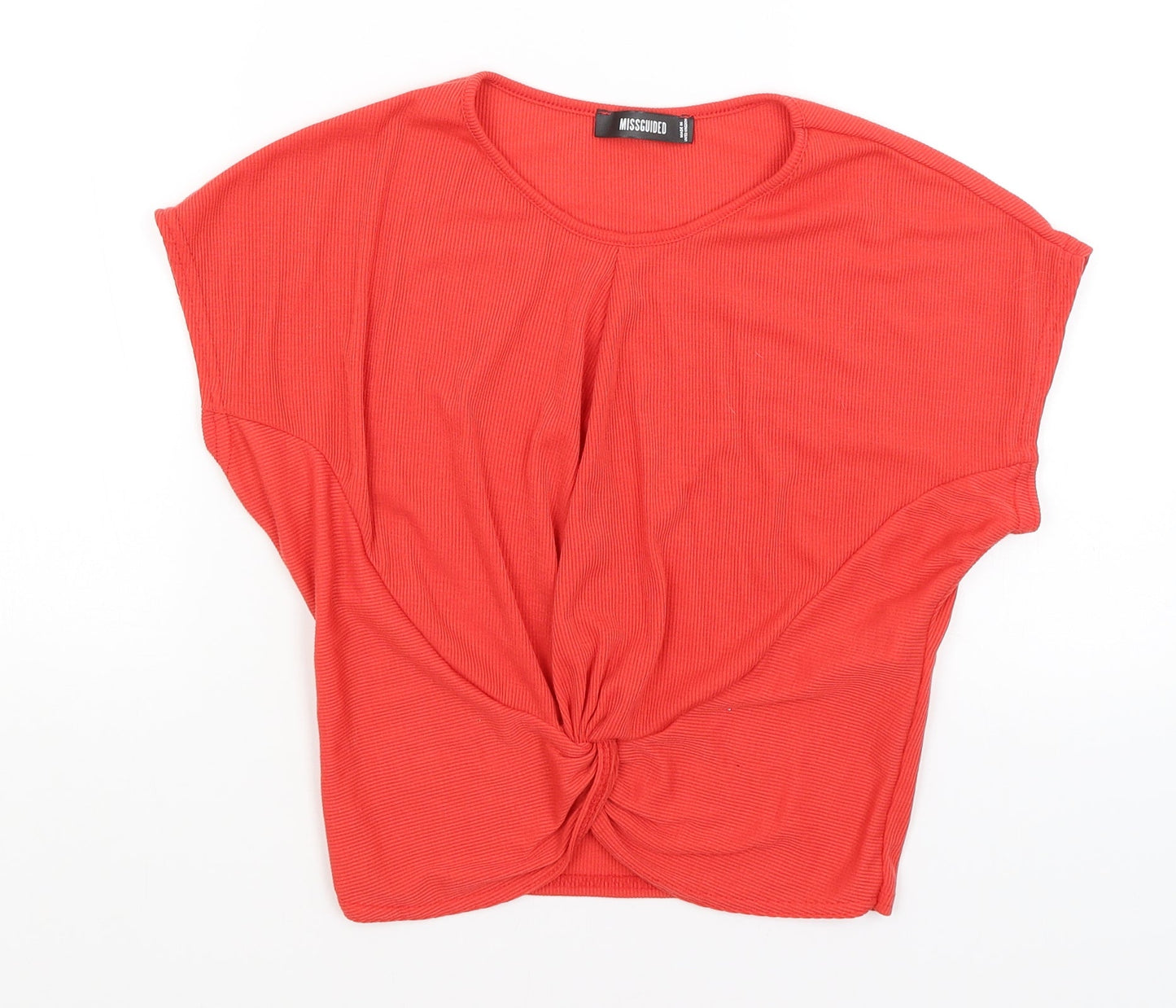 Missguided Womens Red   Cropped T-Shirt Size 12