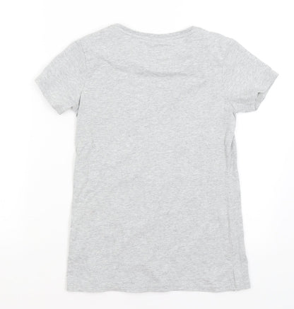 Preloved NEXT Girls Grey   Basic T-Shirt Size 13 Years  - Be Nice - Back
