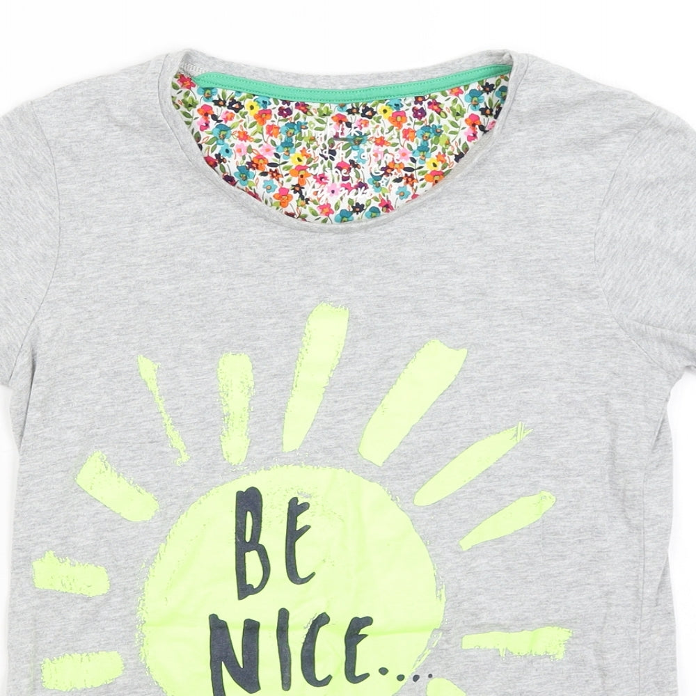 NEXT Girls Grey   Basic T-Shirt Size 13 Years  - Be Nice