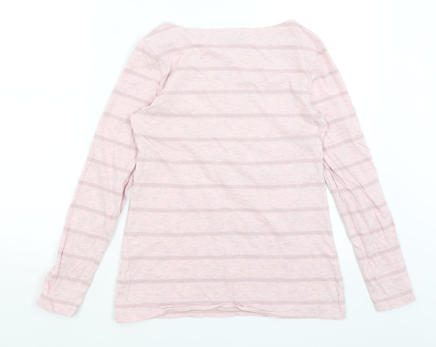 Tom & Rose Womens Pink Striped  Basic T-Shirt Size M