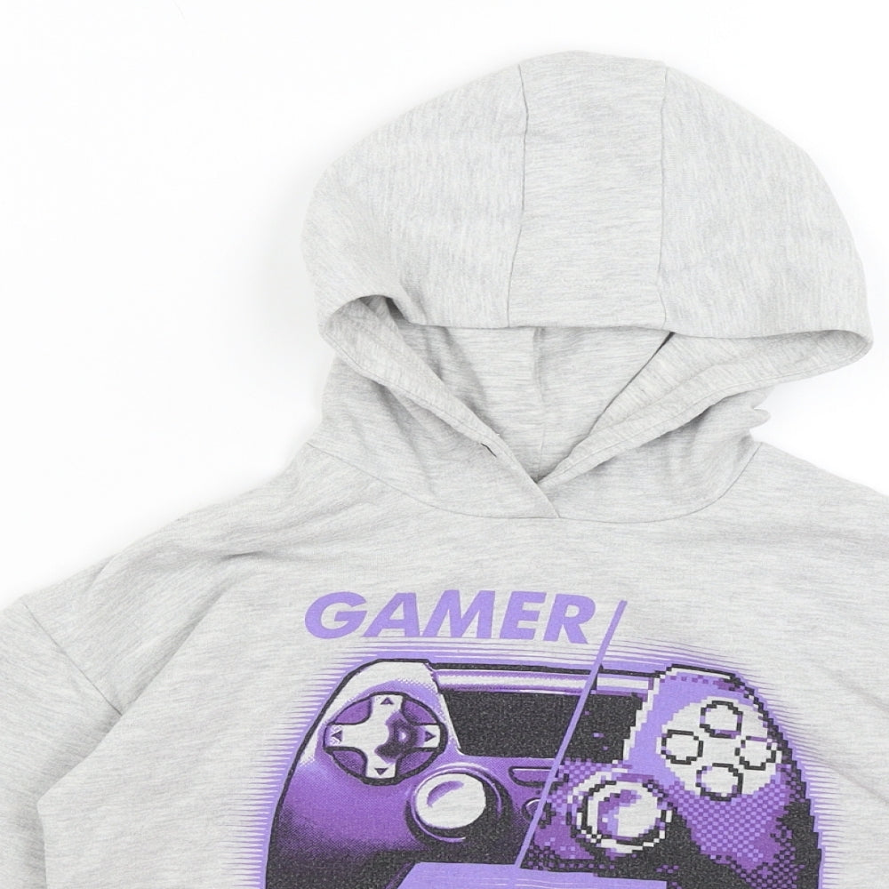 George Girls Grey   Pullover Hoodie Size 7-8 Years  - Gamer Vibes